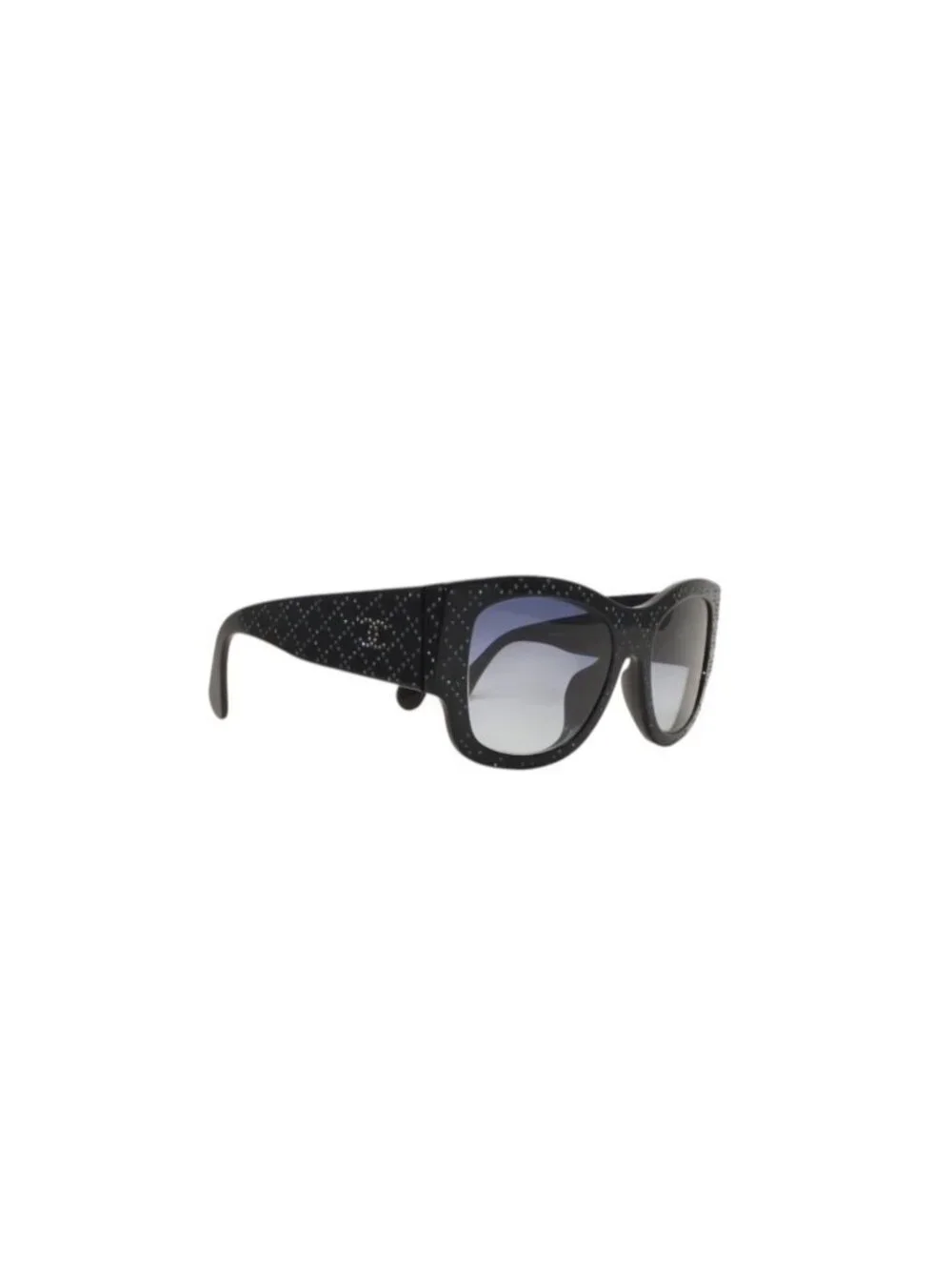 Chanel Sunglasses Eyewear CC Logo Rhinestone Navy
